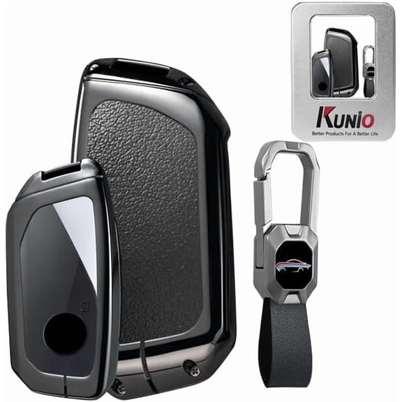 Key Fob Cover Compatible with BMW IX IX3 I5 I7 740i 760i X1 X3 X5 X6 X7 XM 2024-2025 Keychain Case Holder Protector,Black