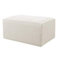 thumbnail image 1 of Abbracc Housse Extensible en Velours pour Ottoman, Housse de Tabouret de Canapé Élastique Blanche, 1 of 9