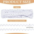 thumbnail image 2 of 15 Yards White Rick Rack Trim Ribbon 1/4 inch Wave Bending Fringe Trim Silverline Design Woven Zig Zag Ribbon, 2 of 9