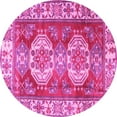 thumbnail image 1 of Ahgly Company Indoor Round Persian Pink Traditional Area Rugs, 7' Round, 1 of 4