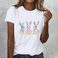 thumbnail image 2 of Pisexur Hauts pour Femmes, Hauts d'Été pour Femmes, Hauts d'Entraînement pour Femmes, T-Shirt Imprimé à Manches Courtes Col Rond, Chandail à la Mode Blanc, m, 2 of 5