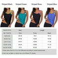 thumbnail image 5 of Womens Striped Printed Strappy Racerback Tankini Swim Top No Bottom S - XXXL, 5 of 5