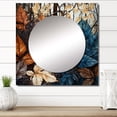 thumbnail image 1 of Designart "Harmonious Autumn Leaves in Sunlight III" Leaves Square Mirror For Wall Decor - Large Blue Square Printed Wall Mirror Art - Square Traditional Mirror - Wall Mounted Square Large Mirror, 1 of 5