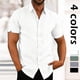 thumbnail image 2 of Camisa de manga corta de lino y algodón de alta calidad, ropa de gimnasio transpirable, secado rápido, Fitness, Top informal para exteriores, verano, novedad de 2023, 2 of 4