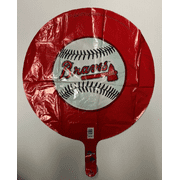 18" ATLANTA BRAVES Baseball BALLOON • Party Supplies Decorations Foil Mylar Balloon