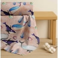 thumbnail image 4 of Soimoi Pink Cotton Poplin Fabric Shell & Whale Fish Ocean Printed Craft Fabric by the Yard 58 Inch Wide, 4 of 7