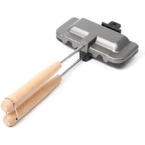 ABCISI Sandwich Maker, Double-Sided Hot Dog Toaster, Nonstick Sandwich Skillet with Removable Handle,Sandwich Baking Pan for Indoor Outdoor Camping Home Kitchen Breakfast