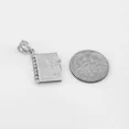thumbnail image 2 of Solid Gold Armenian Christian Open Holy Bible (14K White Gold, Pendant with 16" chain), 2 of 3