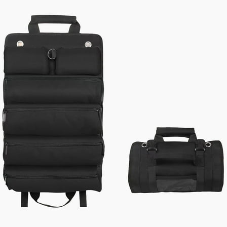 Roll-Up Tool Bag for Electricians & Carpenters - 19.5x13in Portable Organizer with Pockets, Fits Wrenches, Pliers, Screwdrivers