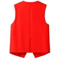 thumbnail image 4 of DondPO Womens Vest Women's Autumn and Winter Vest Small Waistcoat Suit Waistcoat Women's Outerwear Vests Vest Women Trendy Red S, 4 of 6