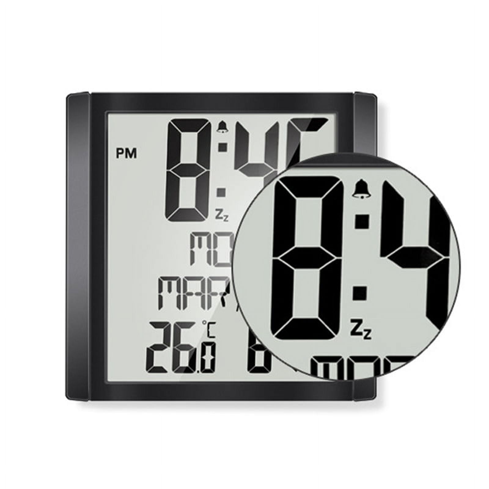 1 x temperature and humidity meter alarm clock-black
