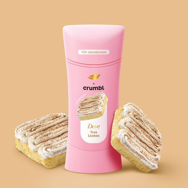 Dove & Crumbl Limited Edition Deodorant Crumbl Tres Leches, 2.6 oz