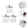 thumbnail image 3 of 3Pcs Crystal Glass Jar with Lid Nail Acrylic Liquid Powder Cup Bowl Container, 3 of 4