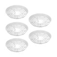 thumbnail image 3 of RuiJiao 5pc Plant Saucer Tray- Plant Pot Saucers for Potted Plants - Plastic Plant Trays for Pots with Plant Tray Design - Clear Plant Saucers for Outdoors and Indoors Use, 3 of 5