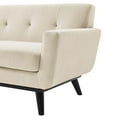 thumbnail image 6 of Loveseat Sofa, Beige, Fabric, Modern Contemporary, Mid Century Living Hotel Lounge Cafe Lobby, 6 of 8