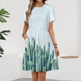 thumbnail image 2 of Cactus Dress Summer Street Style Dresses Female Short Sleeve Printed Sundress, 2 of 7