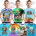 thumbnail image 2 of Toca Life World Camiseta De Impresión Para Niños , Niñas , Moda , Camisetas De Manga Corta Juego Lindos De Dibujos Animados Gao Jiahui unisex, 2 of 2