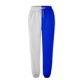 thumbnail image 4 of Jxximdong Pants for Women Loose Breathable Gradient Casual Pants Side Pockets Leg Opening Drawstring Seasonal Casual Pants Blue XXL Trousers, 4 of 4