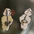 thumbnail image 5 of Mens and Womens Real Solid 925 Sterling Silver Iced Bling Nugget Earrings Flooded Out CZ 16MM Screw Back, 5 of 9