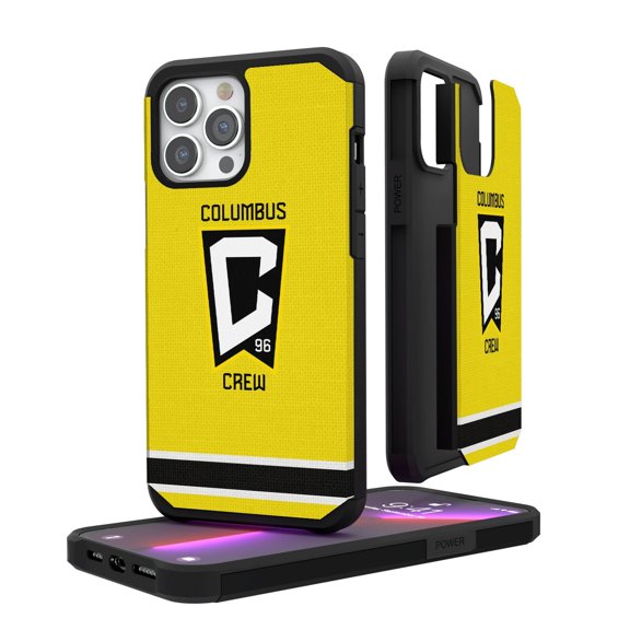 Columbus Crew iPhone Striped Rugged Phone Case