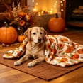 thumbnail image 4 of Celsvanis Fall Throw Blanket Pumpkin Leaf Print Soft Flannel Cover Multipurpose Cozy Blanket for Sofa Bed Indoor Home Thanksgiving Seasonal Decor 27.5"x39.5", 4 of 6