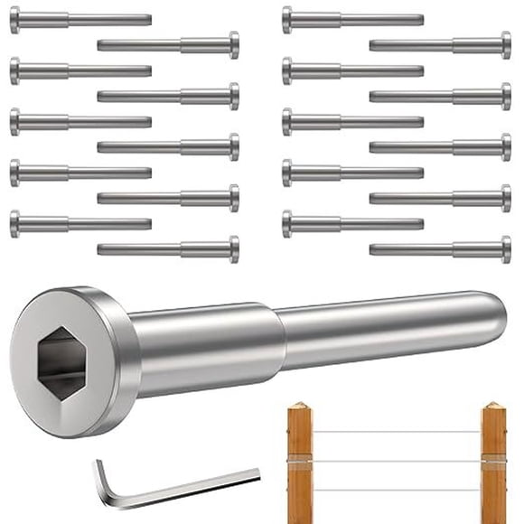 Stainless Steel Wire Handrail Kit Invisible Receiver Swing Wire Railings Deck Cable Screw End Cable Railing Hardware 1/8