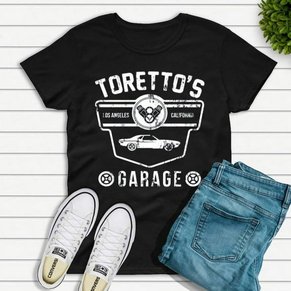 Toretto's Garage T-Shirt Fast And Furious Muscle Car Tee Top T-shirt