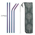 thumbnail image 2 of 4Pcs Drinking Straw Reusable Straws Set High Quality Eco Friendly 304 Stainless Steel Metal Straw with Brush For 20/30oz Mug 4Pcs-Gold Straws, 2 of 6