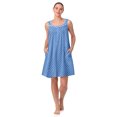 thumbnail image 2 of Aria Sleeveless 100% Cotton Nightgown with Pockets in 36",Women's Sizes XS-5X, 2 of 6