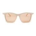 thumbnail image 2 of Womens Folded Horn Rim Tip Rectangle Fashion Sunglasses Ivory Brown, 2 of 4