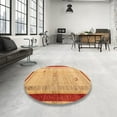 thumbnail image 4 of Ahgly Company Machine Washable Indoor Round Abstract Orange Area Rugs, 8' Round, 4 of 7