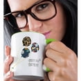 thumbnail image 2 of 3drose, Happy 86th Birthday - Modern Stylish Floral Balloons. Elegant Black Brown Blue 86 Year Old Bday, 15oz Two-tone Green Mug, 2 of 6