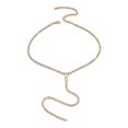 thumbnail image 1 of Collar Zulema Cadena para el Cuello en Forma de Y Lariat Dorado, 1 of 8