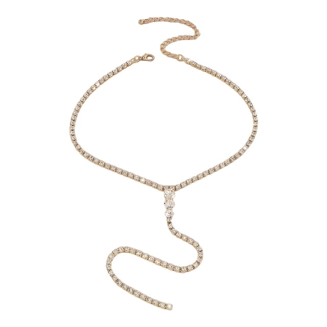 Collar Zulema Cadena para el Cuello en Forma de Y Lariat Dorado