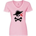 thumbnail image 3 of Inktastic Pirate Skull and Cross Bones Women's V-Neck T-Shirt, 3 of 5