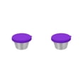 thumbnail image 4 of Bearachild Recipiente portátil para aderezo para ensaladas con tapas coloridas, condimentos, tamaño portátil fresco y seguro, color morado Púrpura 2Conjunto, 4 of 6