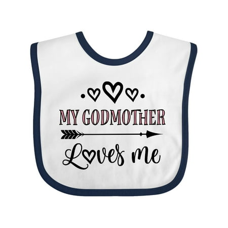 

Inktastic My Godmother Loves Me Girls Gift Baby Girl Bib