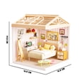 thumbnail image 3 of Juguete Casa en Miniatura Dormitorio con Muebles y Efecto de Luz Nocturna, 3 of 5