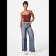 thumbnail image 4 of Camisola Básica de Encaje para Mujer, Cuello Cuadrado, Sin Mangas, Tirantes Finos Rojo Ladrillo M, 4 of 6