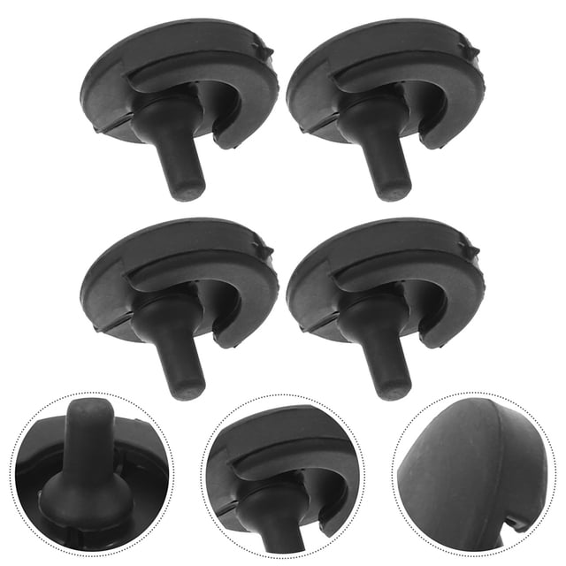 FESTFENDS 4Pcs Black Silicone Air Fryer Bumpers Protective Heat Resistant Non Scratch Replacement Parts
