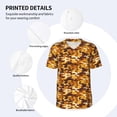 thumbnail image 3 of Uemuo Desert Camouflage Print Mens Polo Shirts Baseball T-shirt Performance Short Sleeve Golf Shirt Moisture Wicking Athletic Casual Collared T-Shirt-Large, 3 of 7