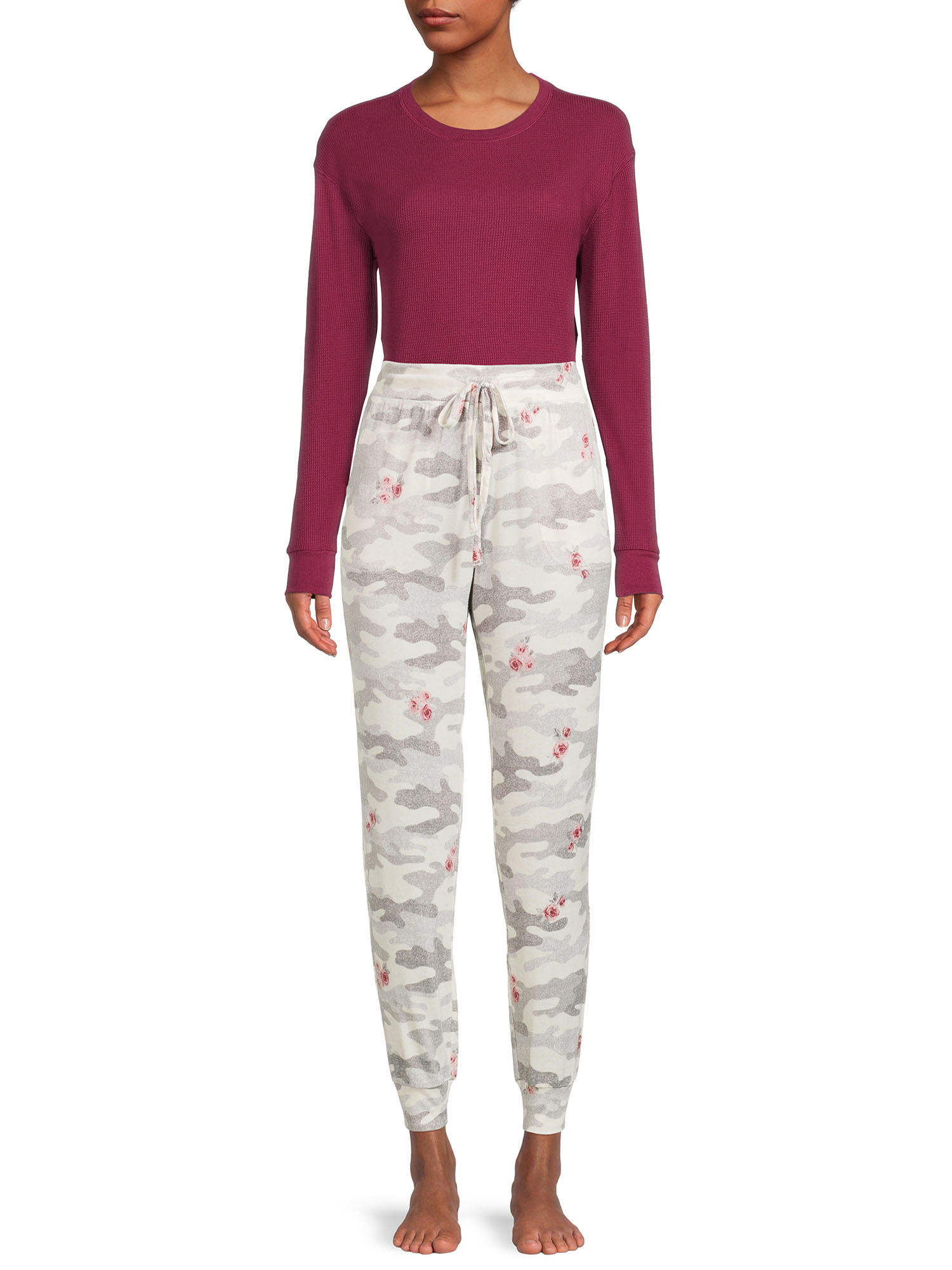Women's Hacci Knit Pajama Jogger Pants, Sizes S to 3X