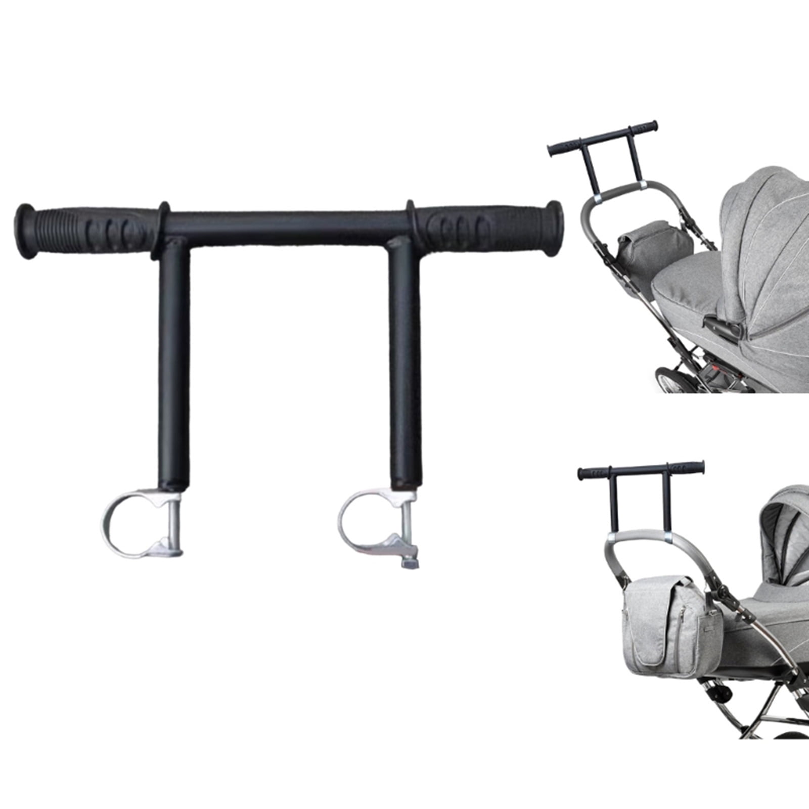 Strollers Handle Extender with Clip Compact and Lightweight Design Pram Cart Handlebar for Easy Storage and Transport