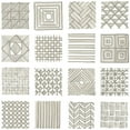 thumbnail image 2 of Lam, Vanna 26x26 Gold Ornate Wood Framed with Double Matting Museum Art Print Titled - Neutral Layouts I, 2 of 4