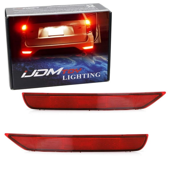 Red Lens 72-SMD LED Bumper Reflector Lights For 2009-2018 Subaru Forester, Function as Tail, Brake & Rear Fog Lamps
