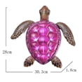 thumbnail image 6 of Metal Turtle Wall Turtle Hanging Wall Tortoise Sculpture Decorations Unique Room Decor for Home Bedroom Garden Patio - Red, 6 of 7