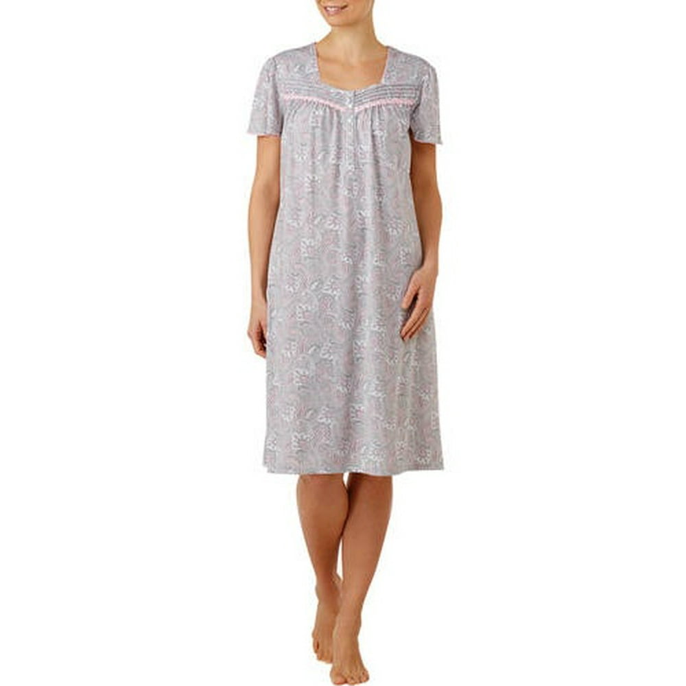 Secret Treasures Women's Flutter Short Sleeve Sleepwear Gown