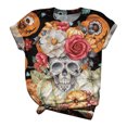 thumbnail image 1 of Camiseta blusa con estampado 3D de manga corta para mujer de talla grande, 1 of 3