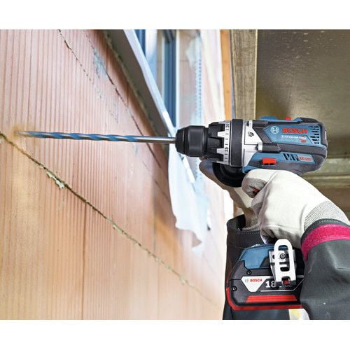 Restored Bosch HDH183 01 RT 18V 4.0 Ah EC Cordless Li Ion Brushless Brute Tough 1 2 in. Hammer Drill Driver Kit Refurbished