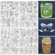 thumbnail image 1 of 54 estabilizadores de patrones de bordado para bebidas, 21 x 29 cm, para vino, cócteles, té, leche, solubles en agua, adhesivos para bordar, 4 hojas para jugo, café, costura a mano, papel de bordado., 1 of 7